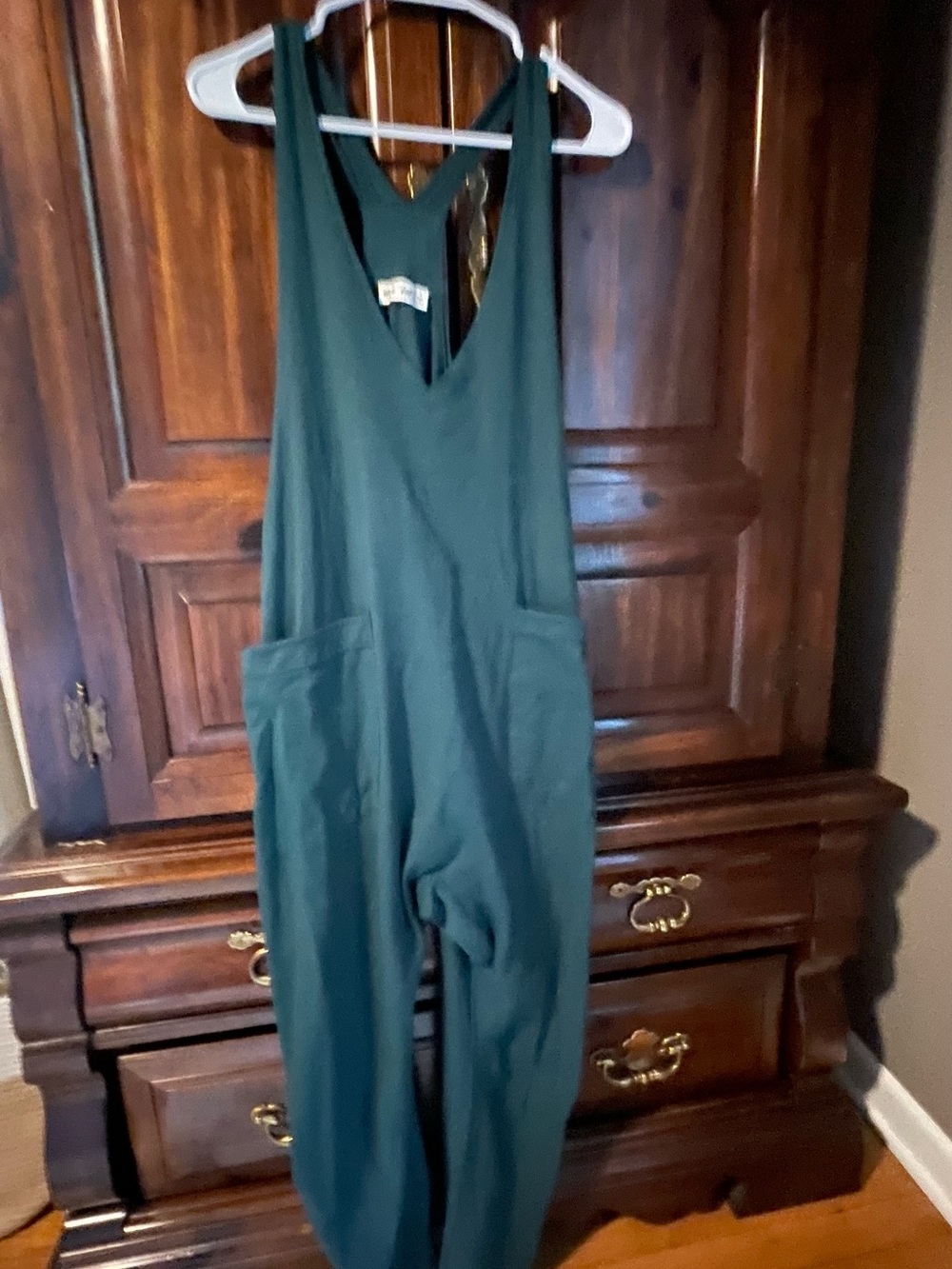 New in Deep Teal Relaxed Utility Jumpsuit
